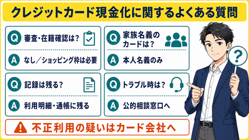 クレジットカード現金化に関するよくある質問